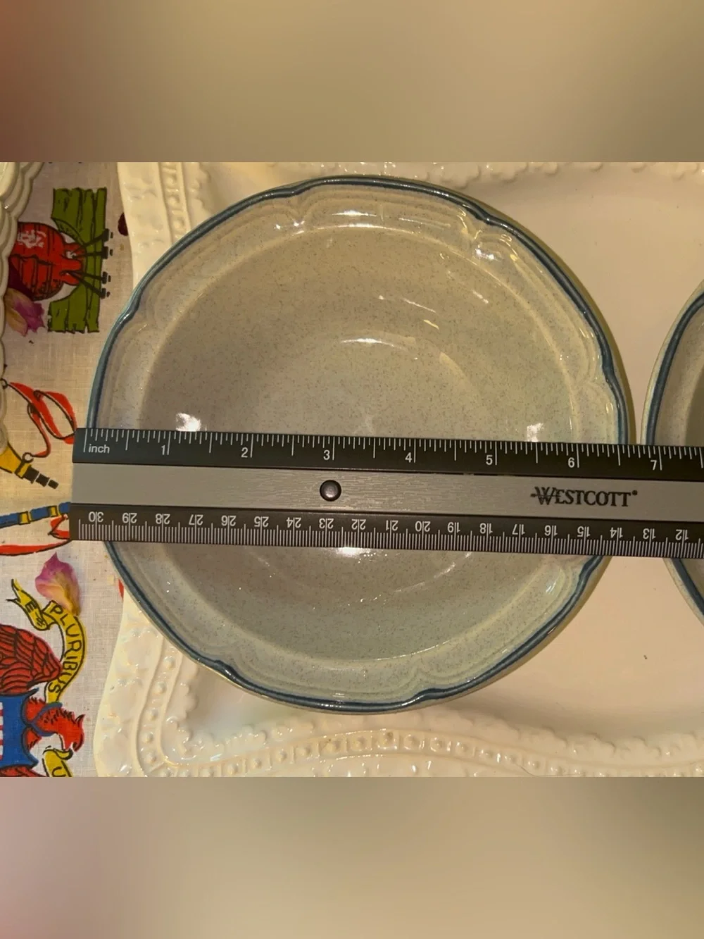 Vintage International Heritage Soup\Cereal Bowls American Patchwork Pattern X 2